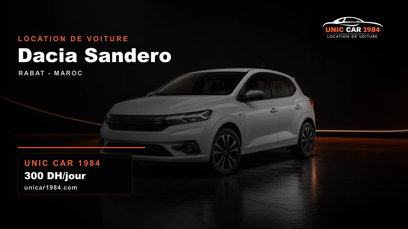 Dacia Sandero disponible à la location à Rabat