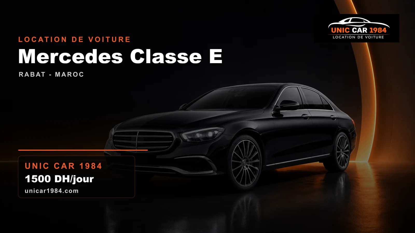 Mercedes Classe E disponible à la location à Rabat